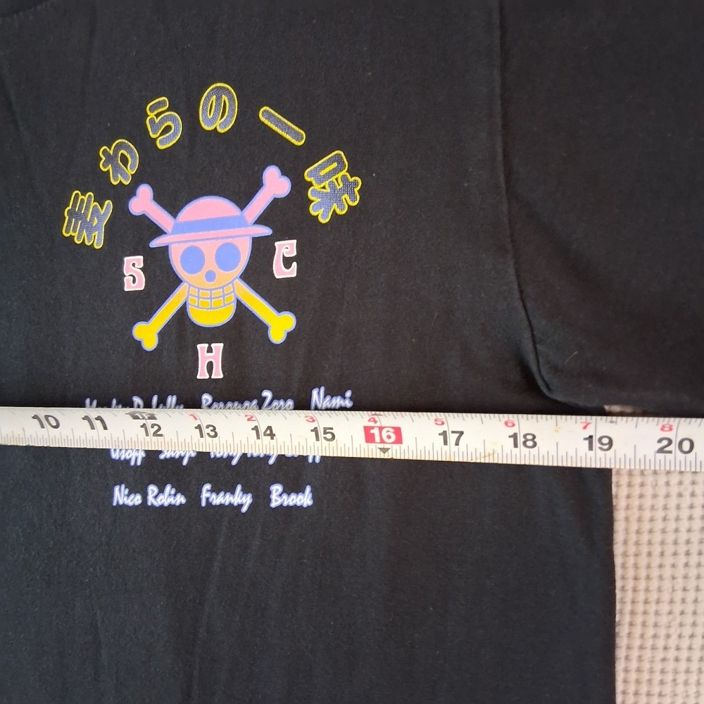ONE PIECE Straw Hat Crew Anime Manga Black Short Sleeve T-Shirt - Men's Size MED - Picture 11 of 14